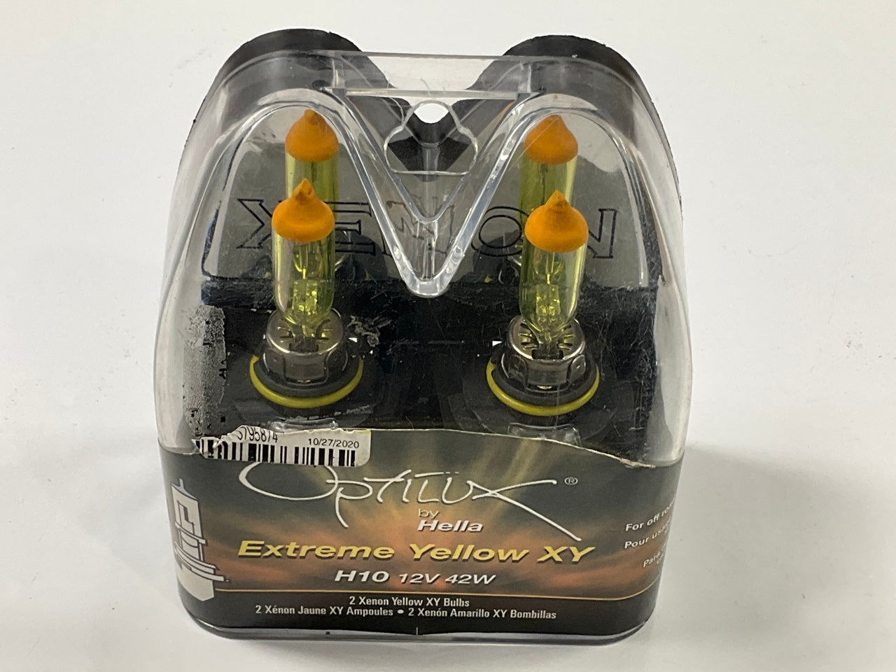 Hella 211730971 Optilux Extreme Yellow XY H10 / 9145 Bulbs, Pair, 42 Watts