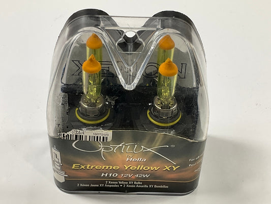 Hella 211730971 Optilux Extreme Yellow XY H10 / 9145 Bulbs, Pair, 42 Watts
