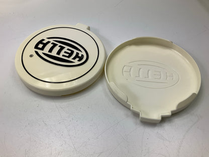 (2) Hella AFBS302-A010 White Front Spotlight Headlight Driving Light Cap Cover