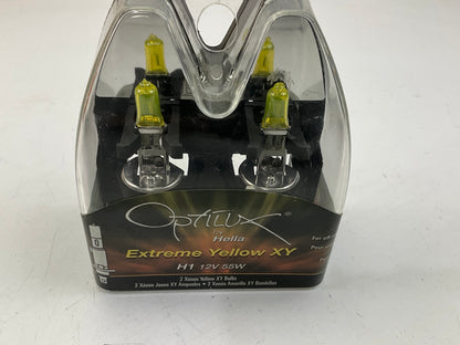 Hella H71070642 Optilux Extreme Yellow Light Bulbs H1 12V 55W, Pack Of 2