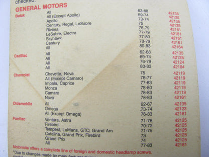 Help 42125 Headlamp Headlight Adjusting Screws
