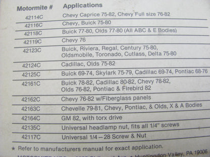 Help 42164C Headlamp Headlight Adjusting Screw Kit For 1982 GM With Torx Drive