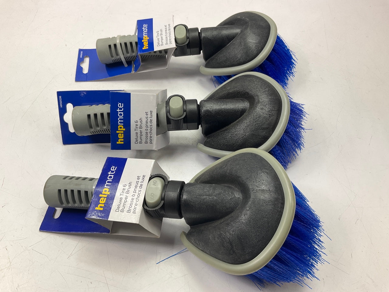 (3) Helpmate HM92036 Heavy Duty Deluxe Tire And Bumper Brush