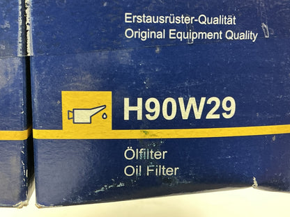 (2) Genuine Hengst H90W29 Engine Oil Filters