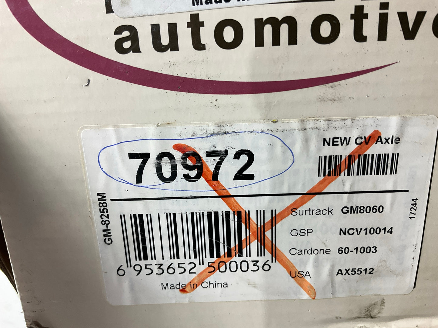 Heri 70972 Front Right CV Axle 1979-85 Riviera ELdorado Seville Toronado