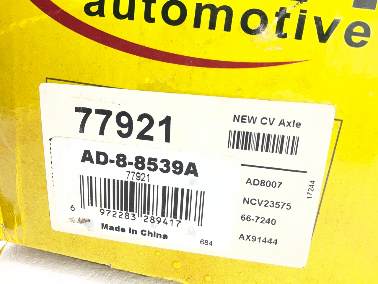 Heri 77921 Front Left CV Axle