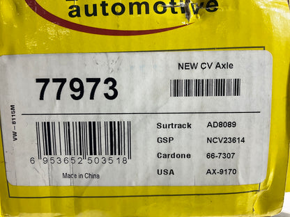 REMAN. Heri 77973 Front Left CV Axle Assembly - MANUAL TRANSMISSION ONLY