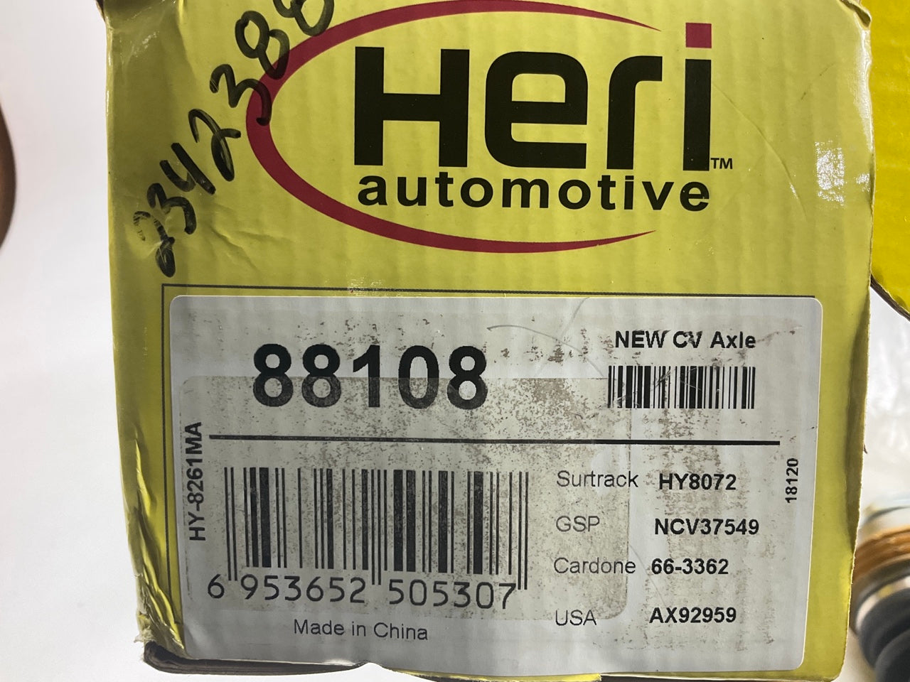 Heri 88108 Front Right Auto Trans Cv Axle For 2001-2006 Hyundai Santa Fe