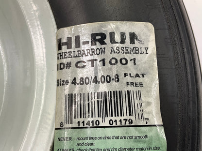 Hi-Run CT1001 Wheelbarrow Wheel Barrow Wheel & Tire, 4.80/4.00-8, 2-Ply With Rim