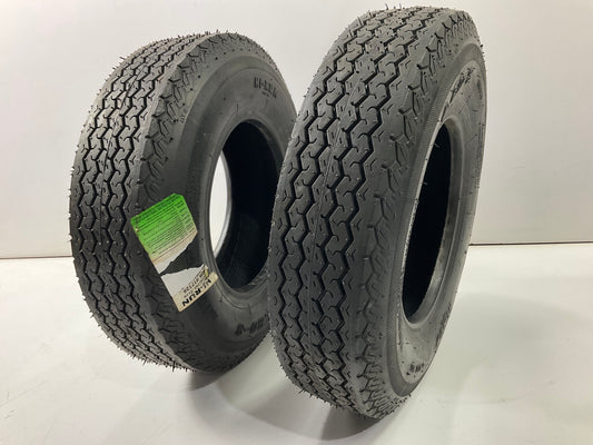 (2) Hi-Run WD1065 4-Ply Bias Trailer Tires, 4.80-8, Load Range B 4PR