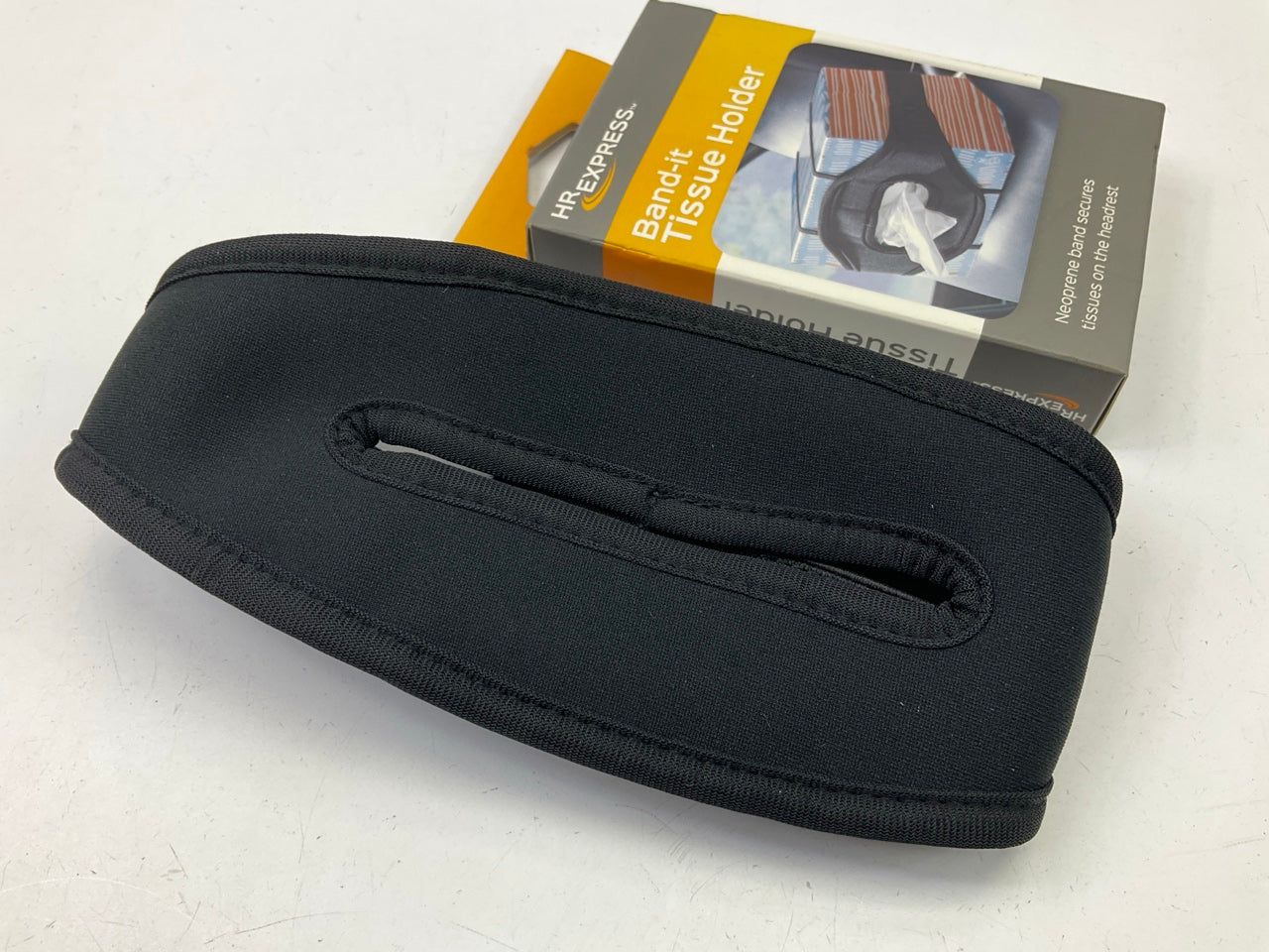 High Road HR-3526-BLK Band-It Car Tissue Box Holder