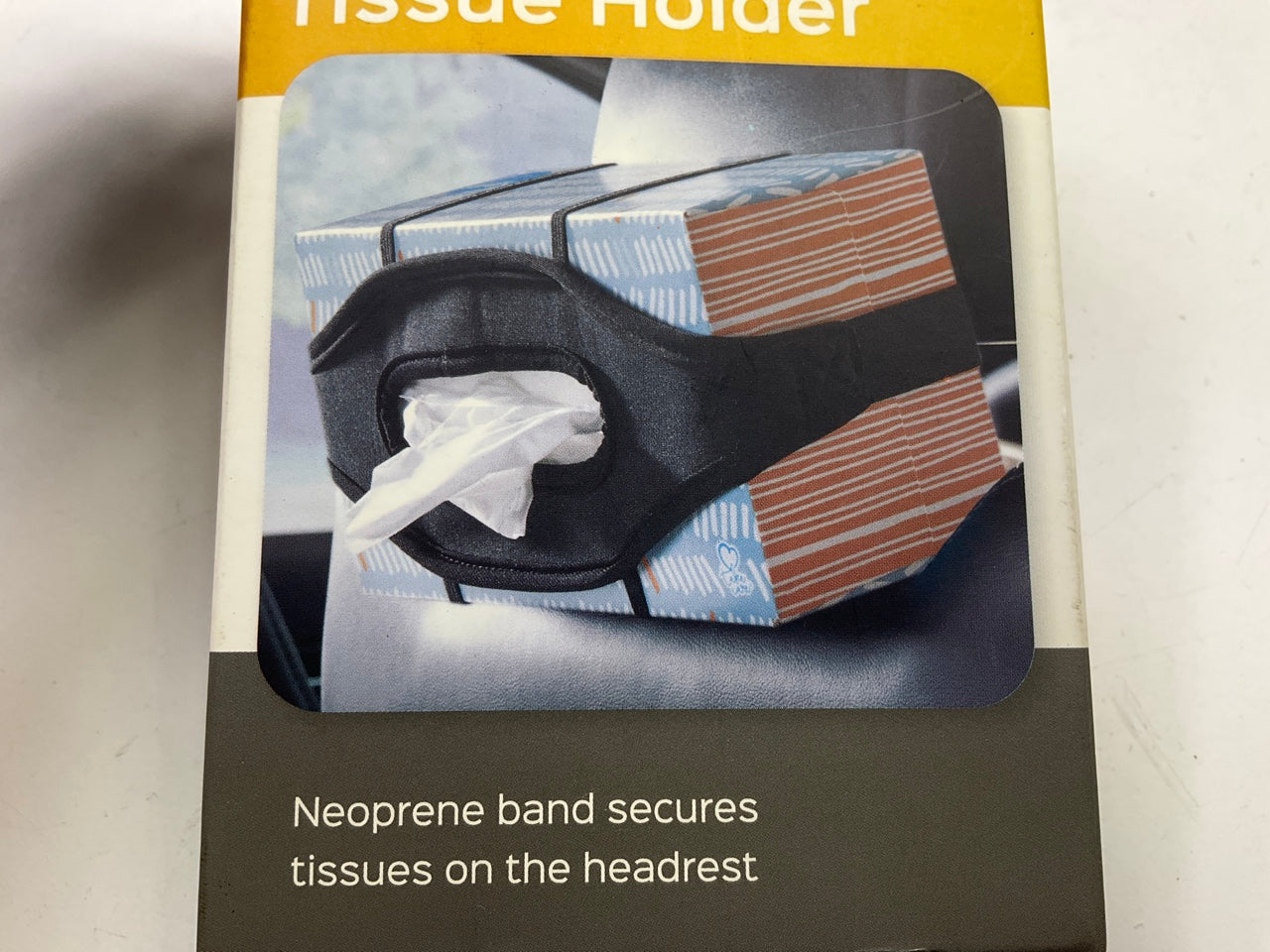 High Road HR-3526-BLK Band-It Car Tissue Box Holder
