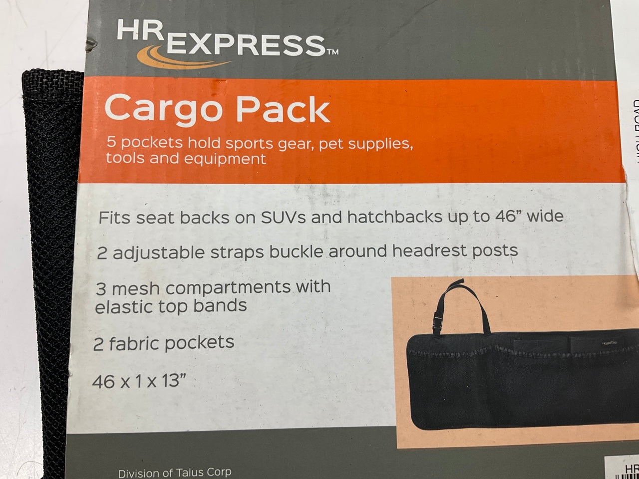 High Road HR-5515-05BLK Cargo Pack SUV Trunk And Seatback Storage Organizer