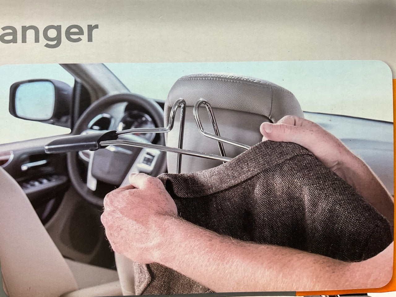 High Road HR-5516-01-SLV Car Coat Clothes Hanger - Goes Between Headrest Posts