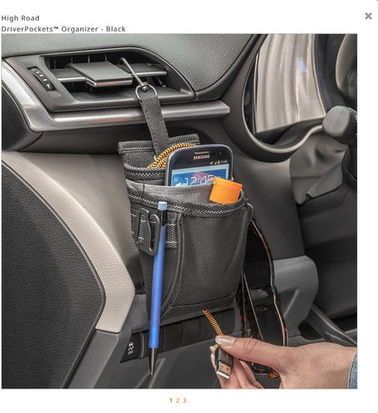 High Road HR5555BLK Air Vent Cell Phone Pocket Holder Hanging Dash Car Organizer