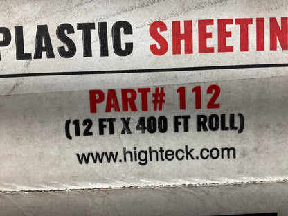 (10) High Teck 112 Paint Masking Plastic Film Overspray Sheeting 12'x400' Sheet