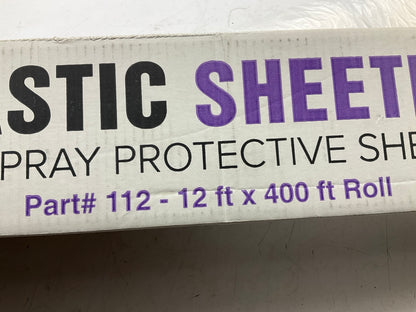 High Teck 112  Paint Masking Plastic Film Overspray Sheeting 12' X 400' Sheet