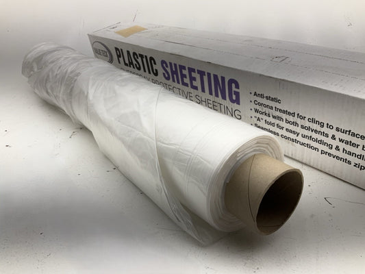 High Teck 16ft X 350ft Clear Overspray Plastic Masking Sheeting Auto Body Paint