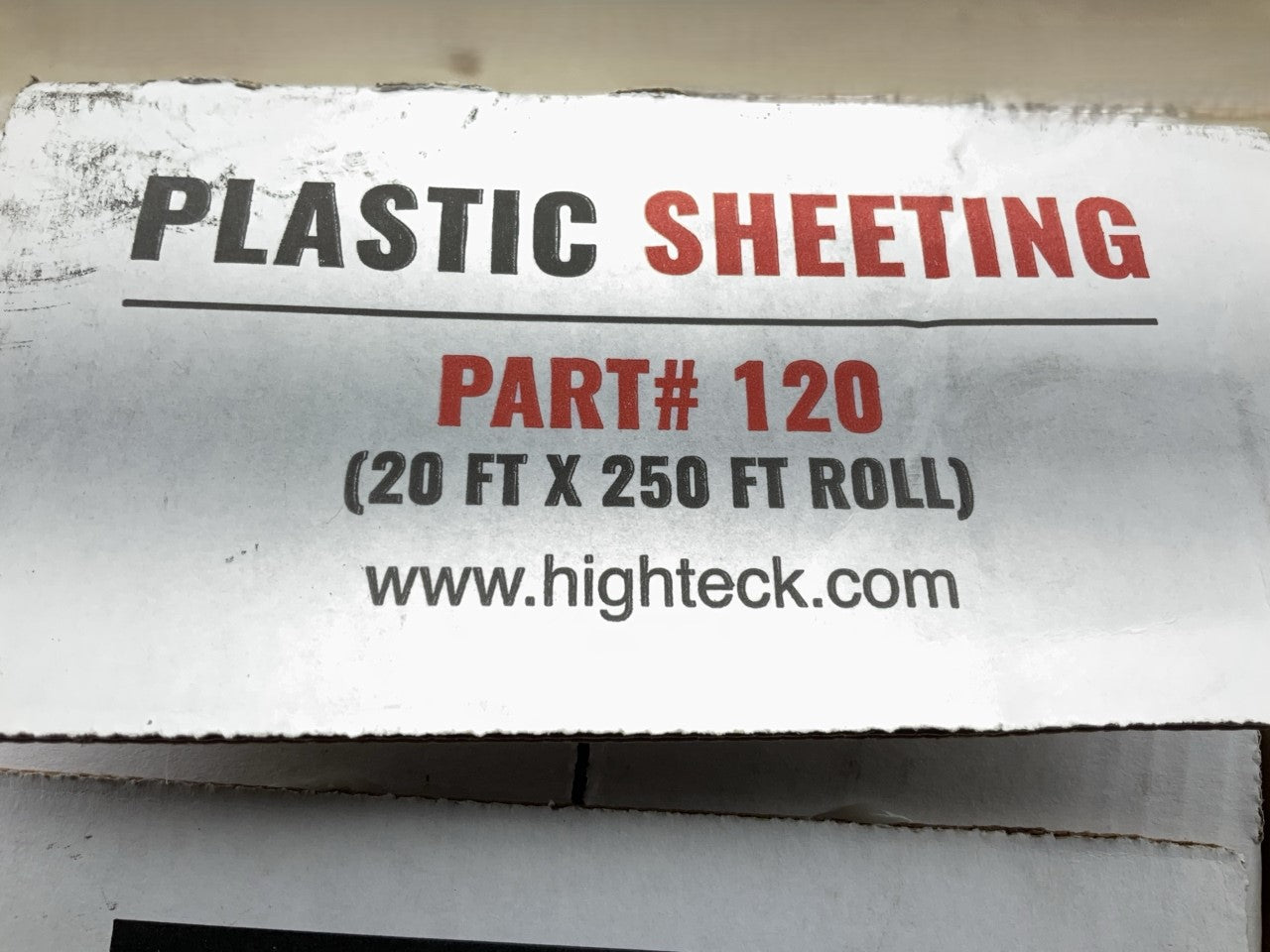 High Teck 120 Plastic Masking Sheeting, 20 Feet X 250 Feet Roll
