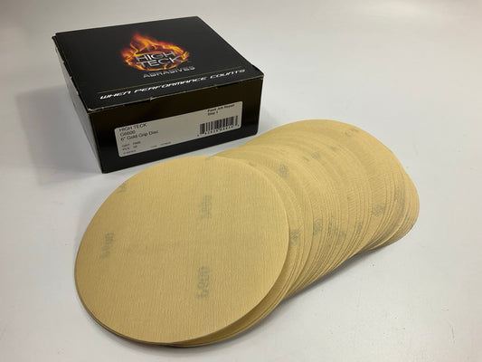(50) High Teck G6600 - 6'' Gold Abrasive Sanding Discs, P600 Grit