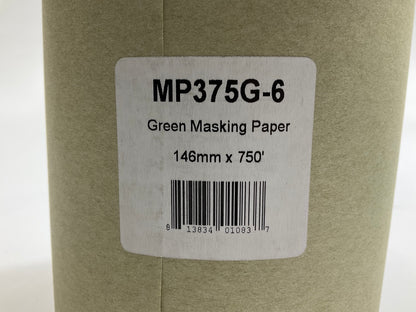 High Teck Products 5.75'' X 750' Green Masking Paper, 6 ROLLs, 30 Lb Paper