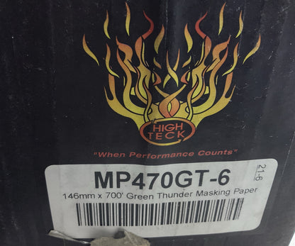 High Teck MP470GT-6 Green Thunder Masking Paper, 6 In W X 700 Ft, 6 Rolls