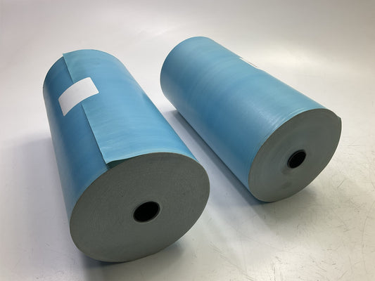 (2) High Teck MP500B-12 True Blue Polycoated Masking Paper, 12 In W X 700 Ft L