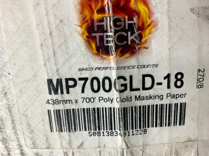 High Teck MP700GLD-18 Masking Paper, 18 In W X 700 Ft L, Polycoated, 2 Rolls