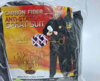 High Teck PS115B XL Premium Spray Paint Suit, X-Large, Black, 2-Way Zipper