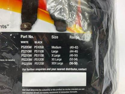 High Teck PS115B XL Premium Spray Paint Suit, X-Large, Black, 2-Way Zipper