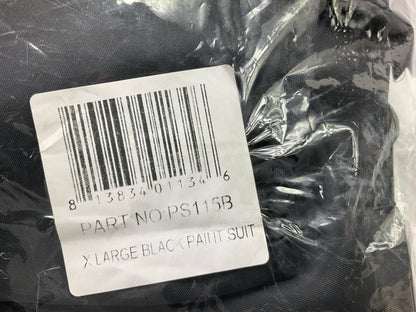 High Teck PS115B XL Premium Spray Paint Suit, X-Large, Black, 2-Way Zipper