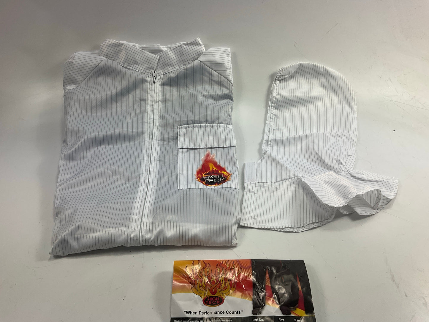 High Teck PS205W Premium Paint Suit, White, 2-Way Zipper, Medium