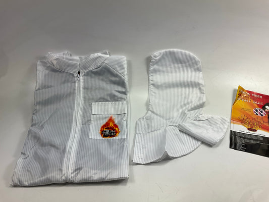 High Teck PS210W Premium Paint Painting Suit, Large, White, 2-Way Zipper
