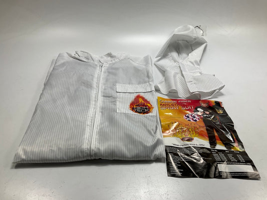 High Teck PS215W Premium Paint Suit, X-Large, White, 2-Way Zipper Spray Suit