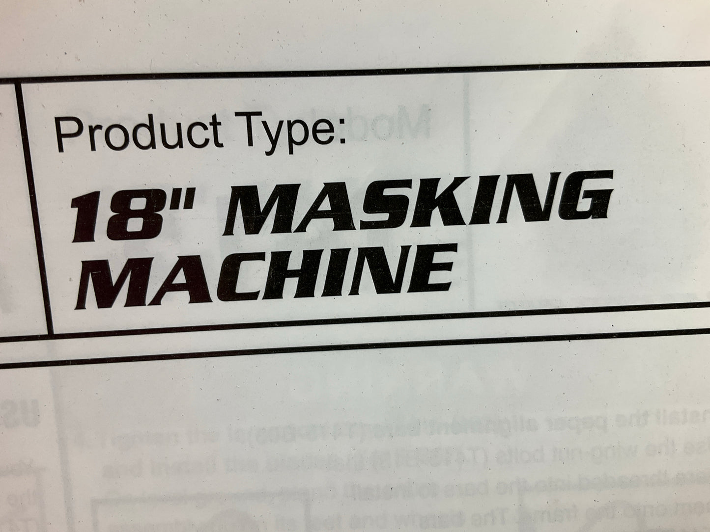 High Teck T415 Masking Machine Masking Paper Dispenser Cart, For 18'' Paper