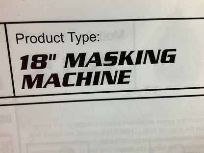 High Teck T415 Masking Machine Masking Paper Dispenser Cart, For 18'' Paper