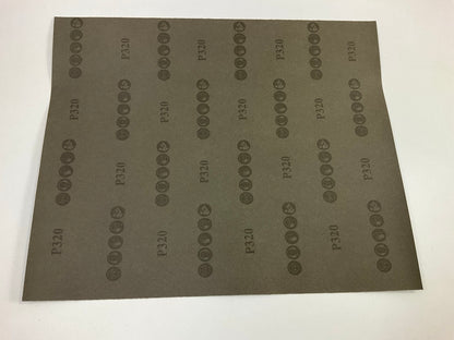 High Teck WD320 Waterproof Sandpaper Sheets P320 Grit, 9'' X 11'', 50 Sheets Total