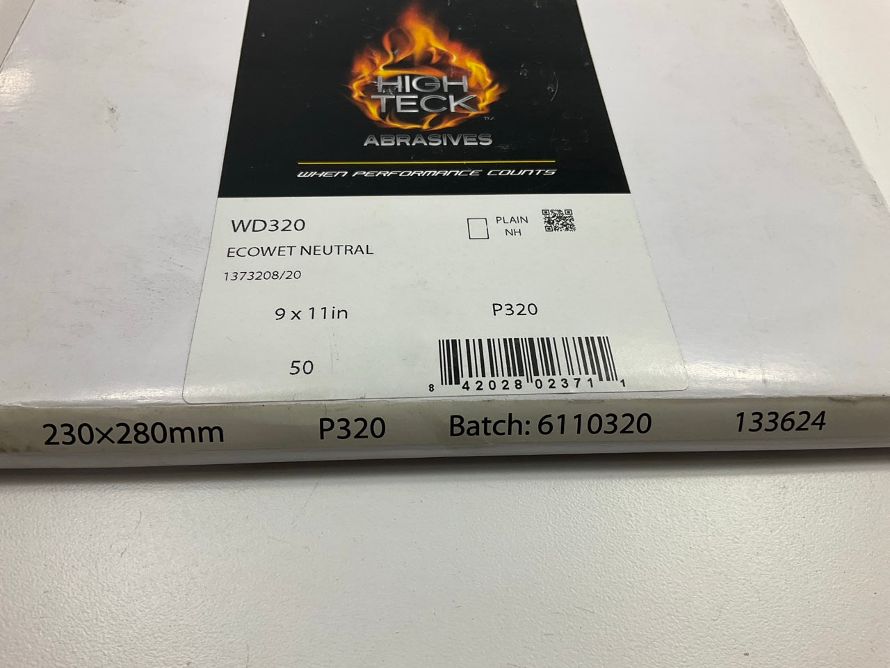 High Teck WD320 Waterproof Sandpaper Sheets P320 Grit, 9'' X 11'', 50 Sheets Total