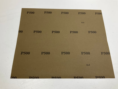 High Teck WD500 9'' X 11'' Waterproof Sandpaper Sheets, P500 Grit, 50 Sheets