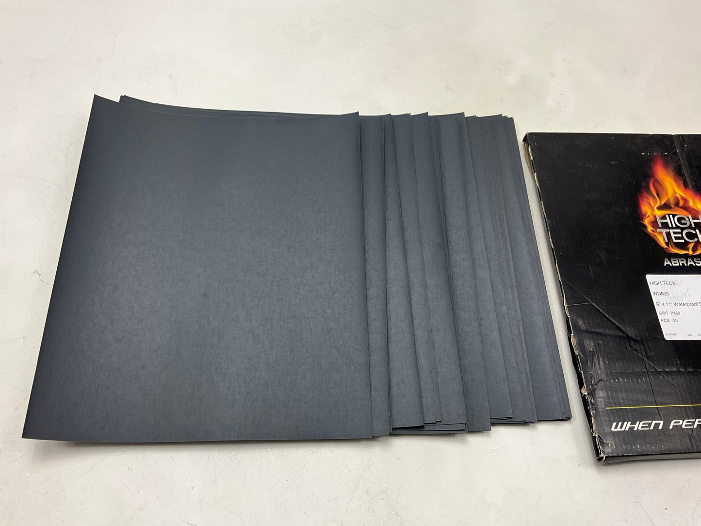 High Teck Abrasives 9'' X 11'' Waterproof Sandpaper Sheets, 800 Grit, 50 Sheets