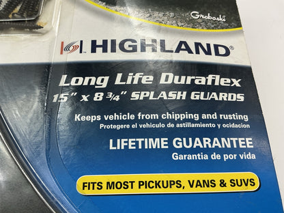 Highland 1002500 15'' X 8- 3/4'' Splash Guards / Mud Flaps With Chevy Bowtie Logo