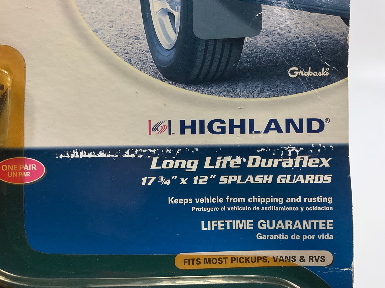 Highland Group 10057 Universal Truck SUV Duraflex Splash Guards, 17-3/4'' X 12''