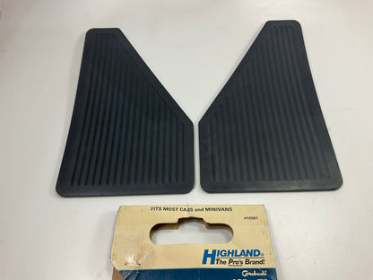 Highland Group 10587 Black Heavy Duty Rubber Splash Guard, 13''x7'', Universal