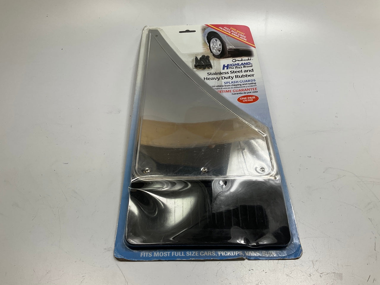 Highland 10617 Stainless Steel & Rubber Splash Guard Truck SUV Mud Flaps 17''x7''