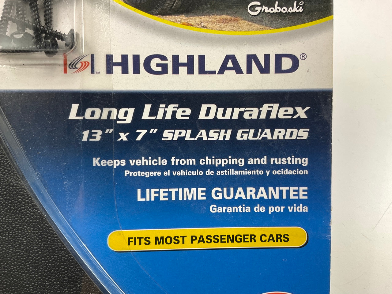 Highland Group 1072700 Black Universal Molded Splash Guards 13 X 7'' - 2 Piece