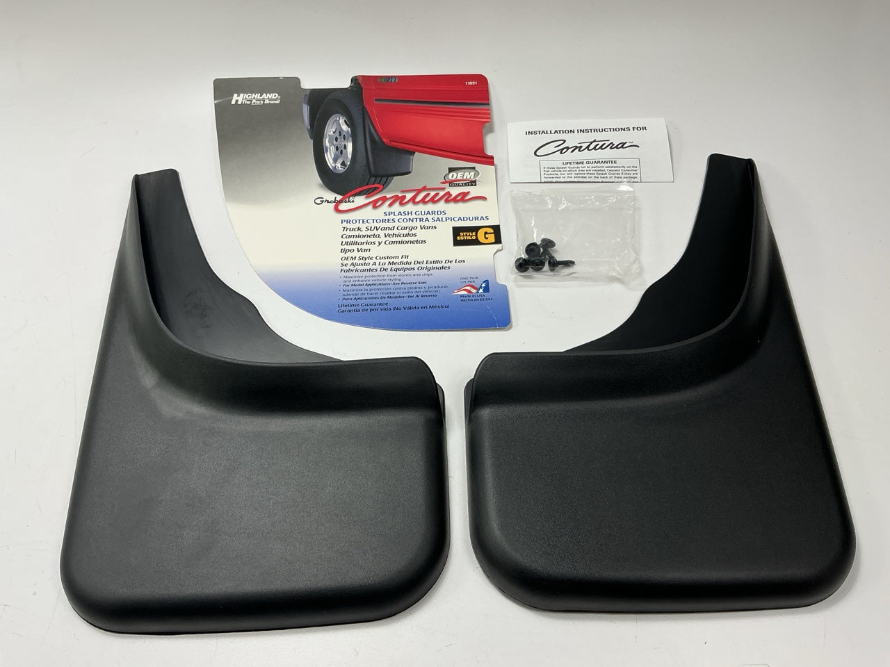 Highland Group 11051 Uuniversal Splash Guards / Mud Flaps 15''x9'', Made In USA