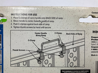 Highland 11300 Loading Ramp Handle - Carry Straight, Arched, Or Folded Ramps