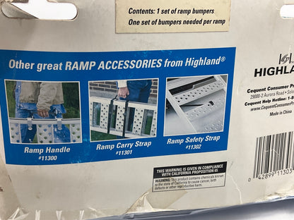 Highland 11303 Rubber Ramp Bumper Protects Tailgate Or Trailer From Scratches