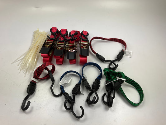 Highland Group 11678 Cargo Value Pack, (4) 300lb Ratchet Straps & (5) Fat Straps