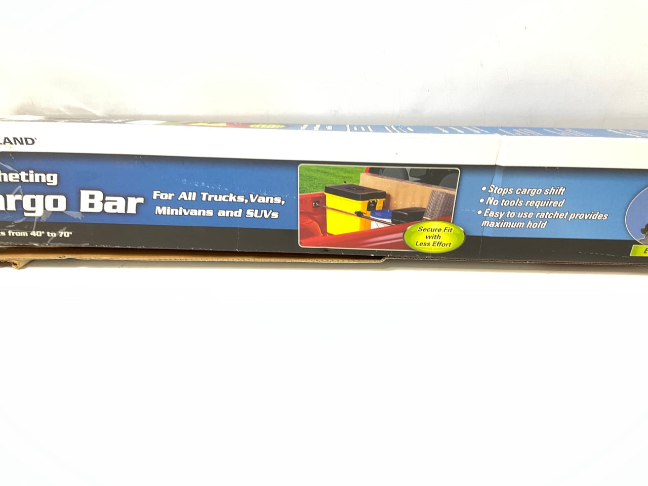 Highland 19702 Pickup Truck Bed Adjustable Ratcheting Cargo Hold Bar - 40''-70''